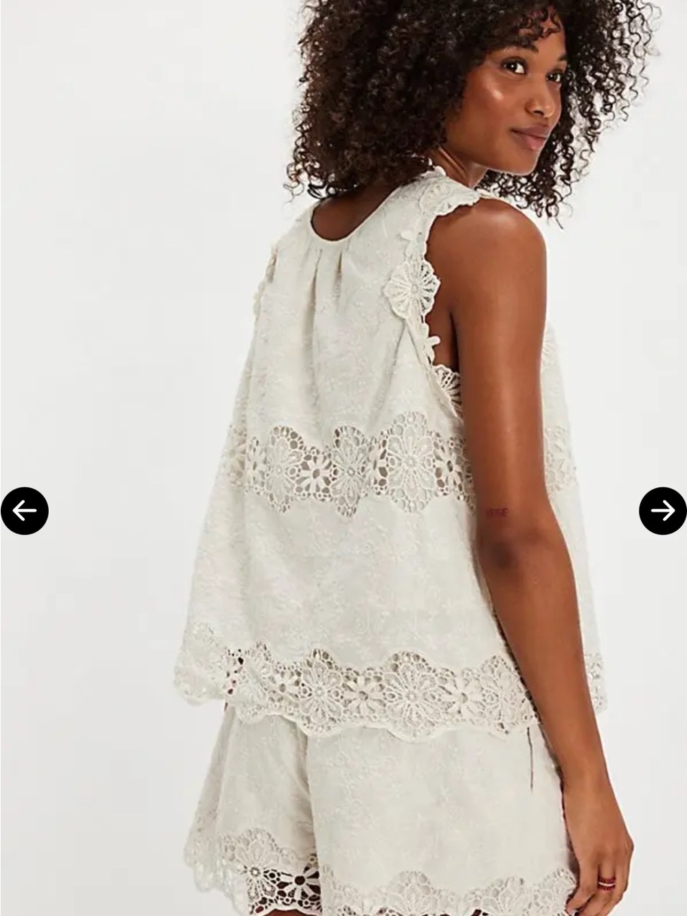 Free People lace top and short set - Picture 5 of 9